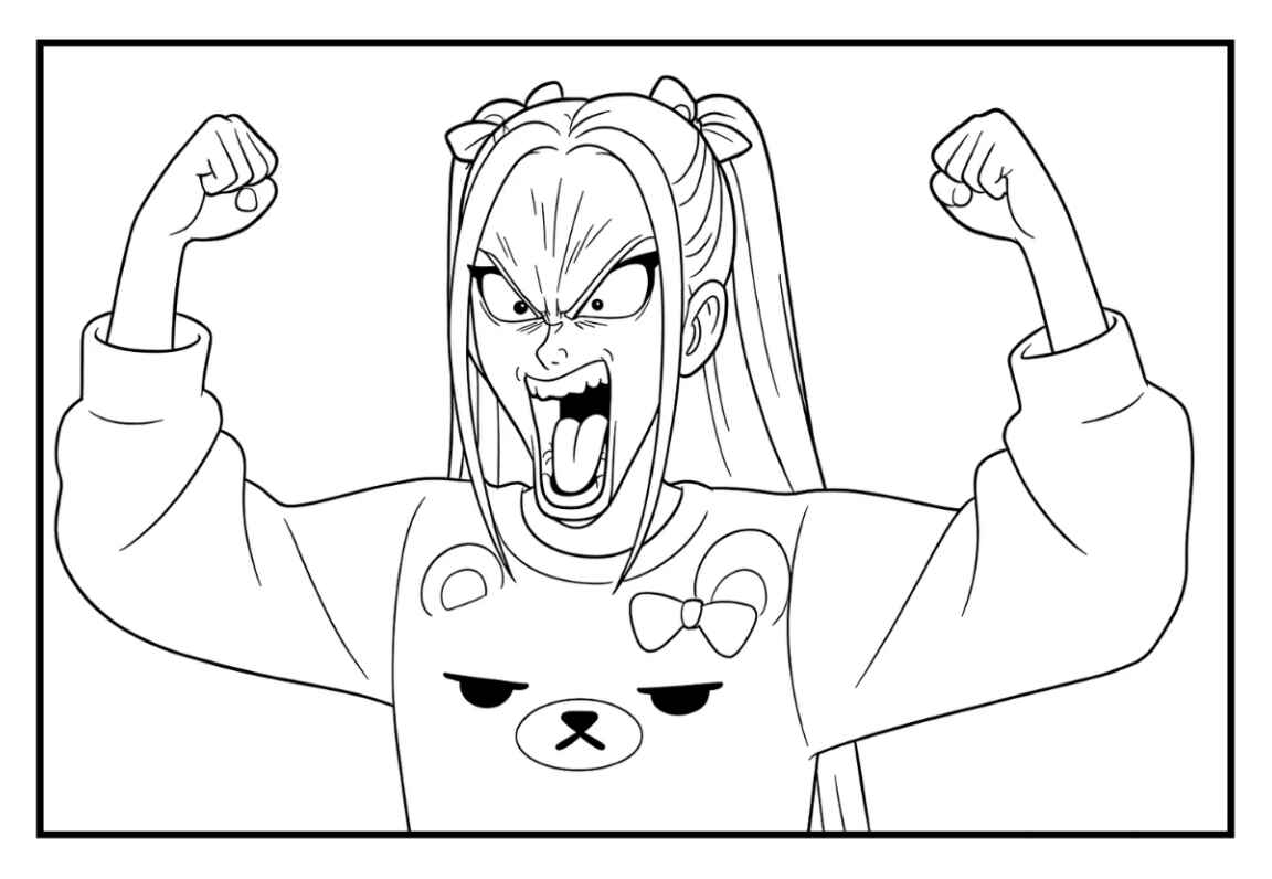 Desenho de Guerreiras Do Kpop Desenho Colorir Imprimir 80