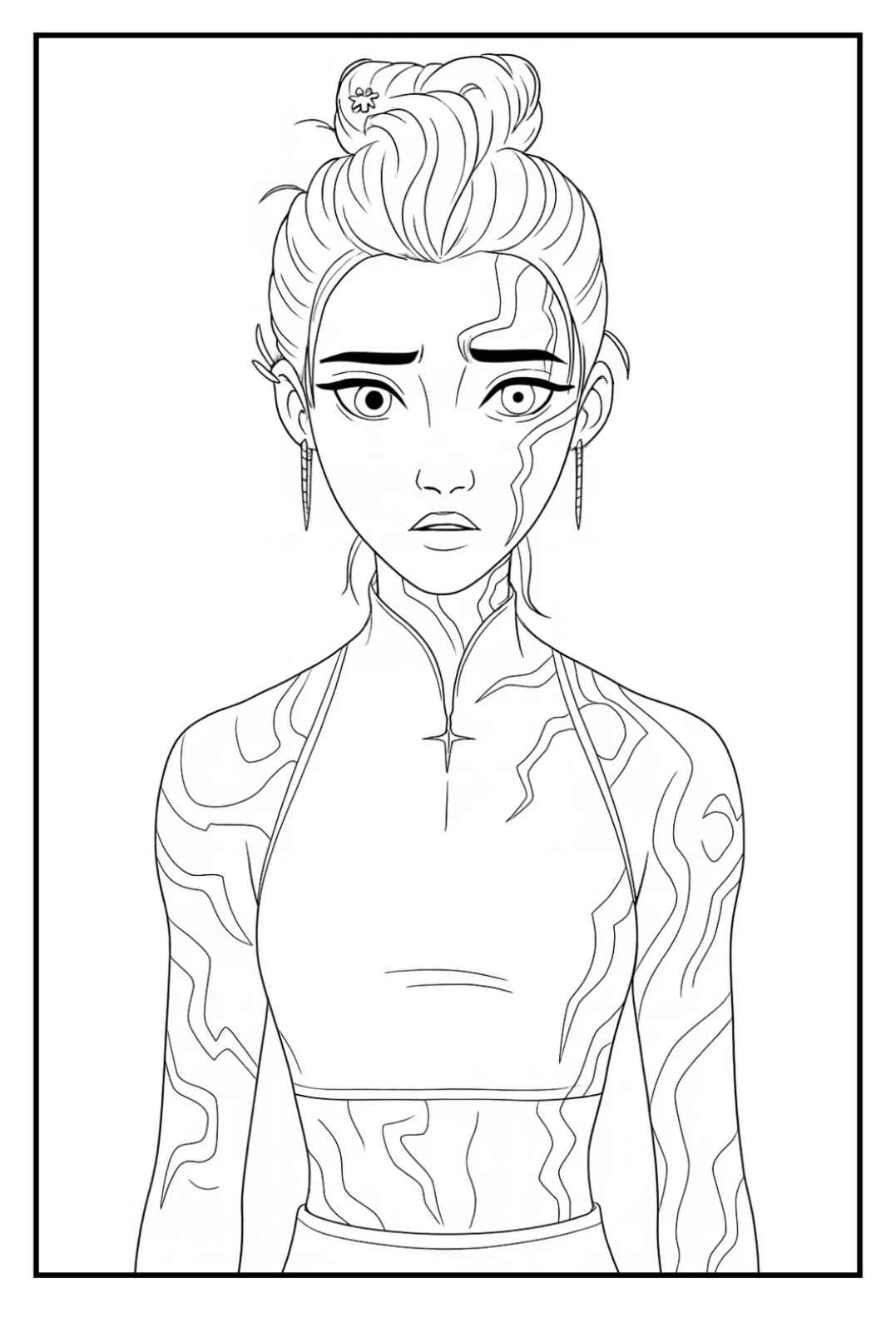 Desenho de Guerreiras Do Kpop Desenho Colorir Imprimir 83