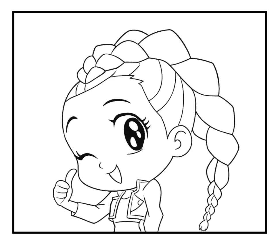 Desenho de Guerreiras Do Kpop Desenho Colorir Imprimir 91