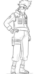 Desenho de Kakashi Desenho Colorir Imprimir 02