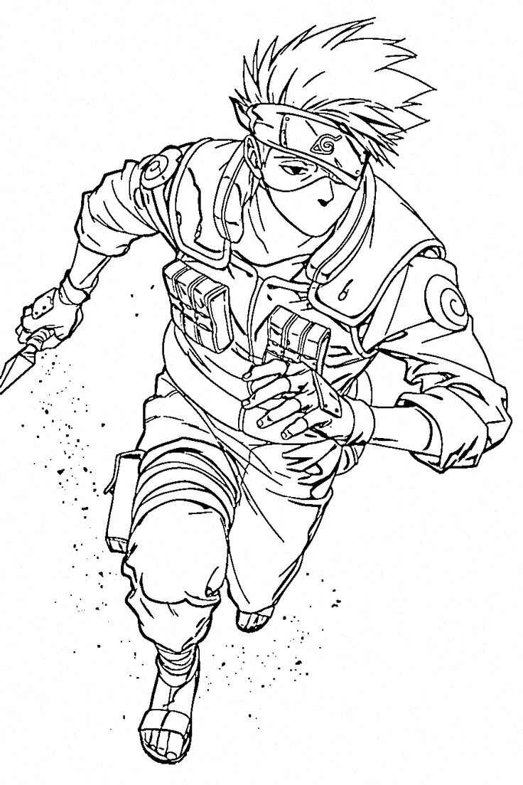 Desenho de Kakashi Desenho Colorir Imprimir 04