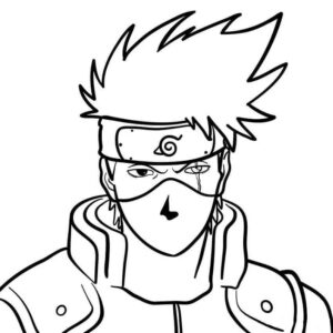 Desenho de Kakashi Desenho Colorir Imprimir 09
