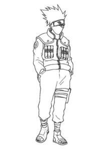 Desenho de Kakashi Desenho Colorir Imprimir 11