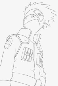 Desenho de Kakashi Desenho Colorir Imprimir 13