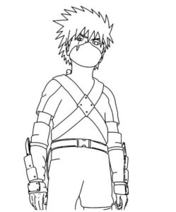 Desenho de Kakashi Desenho Colorir Imprimir 16