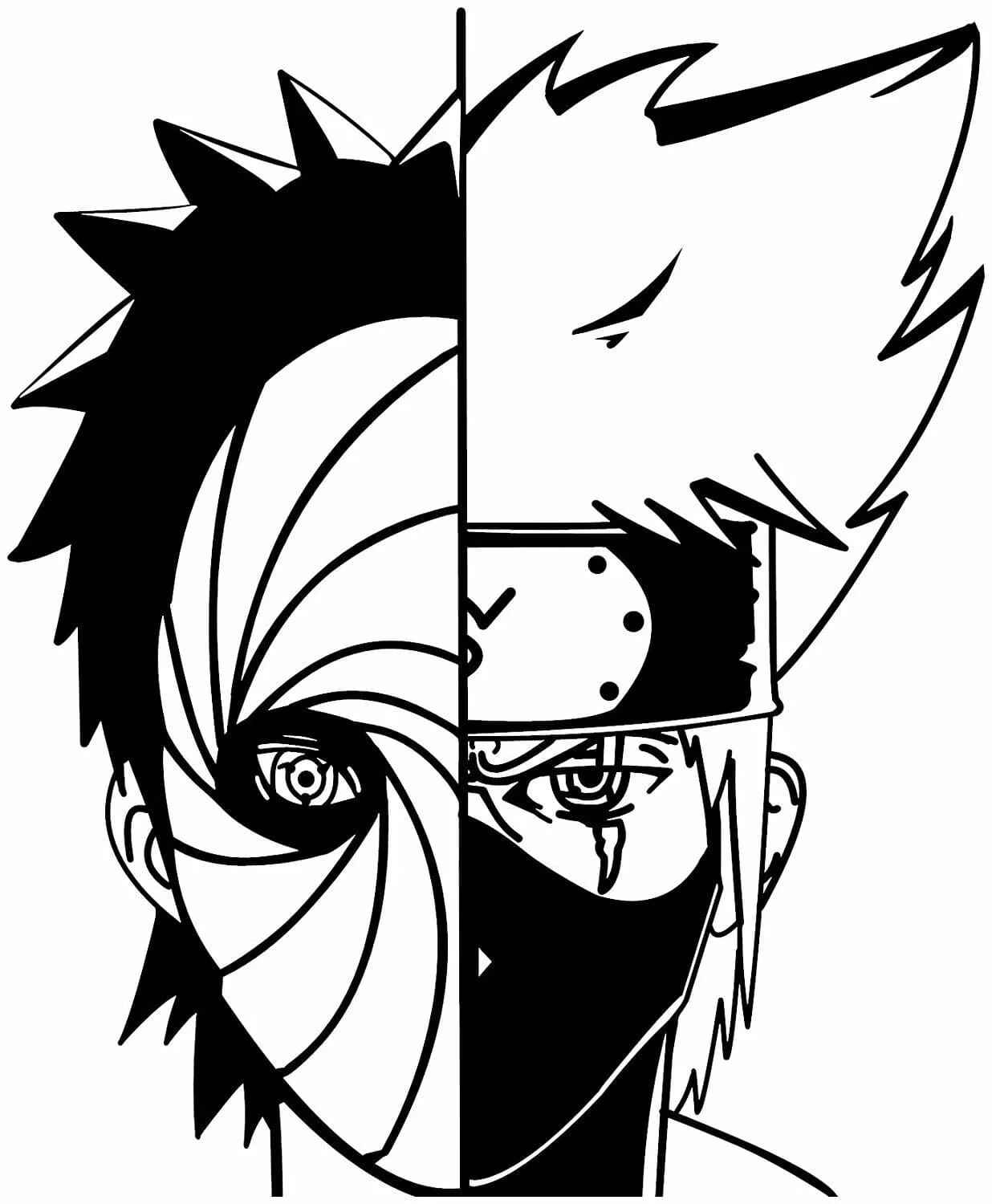 Desenho de Kakashi Desenho Colorir Imprimir 19