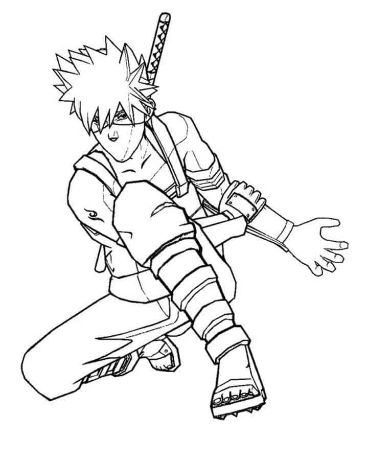 Desenho de Kakashi Desenho Colorir Imprimir 20