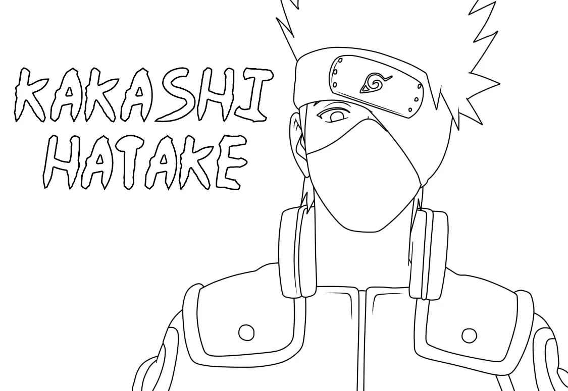 Desenho de Kakashi Desenho Colorir Imprimir 21