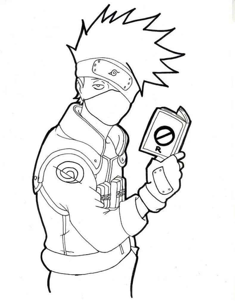 Desenho de Kakashi Desenho Colorir Imprimir 26