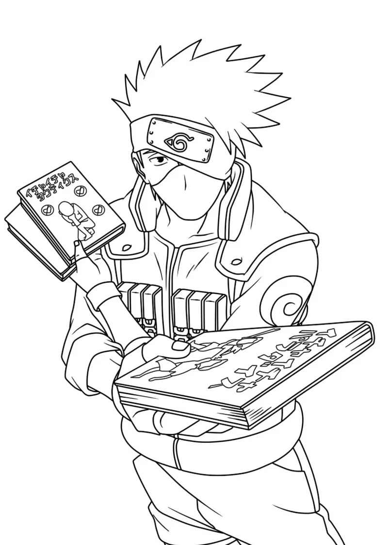Desenho de Kakashi Desenho Colorir Imprimir 27
