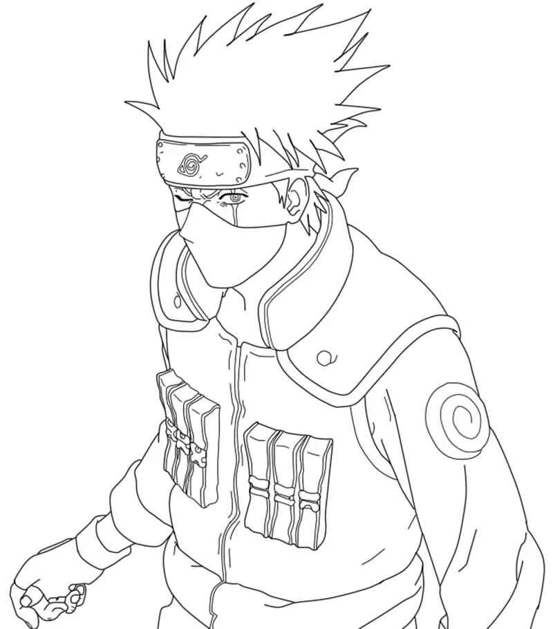 Desenho de Kakashi Desenho Colorir Imprimir 28