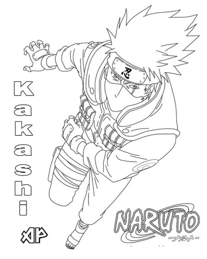 Desenho de Kakashi Desenho Colorir Imprimir 31