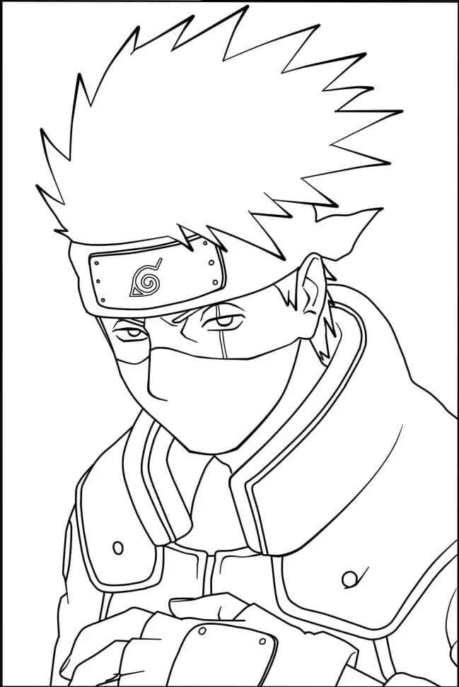 Desenho de Kakashi Desenho Colorir Imprimir 32