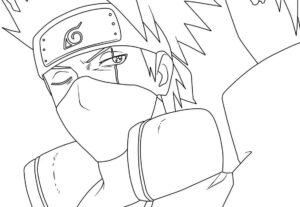 Desenho de Kakashi Desenho Colorir Imprimir 34
