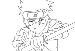 Desenho de Kakashi Desenho Colorir Imprimir 35