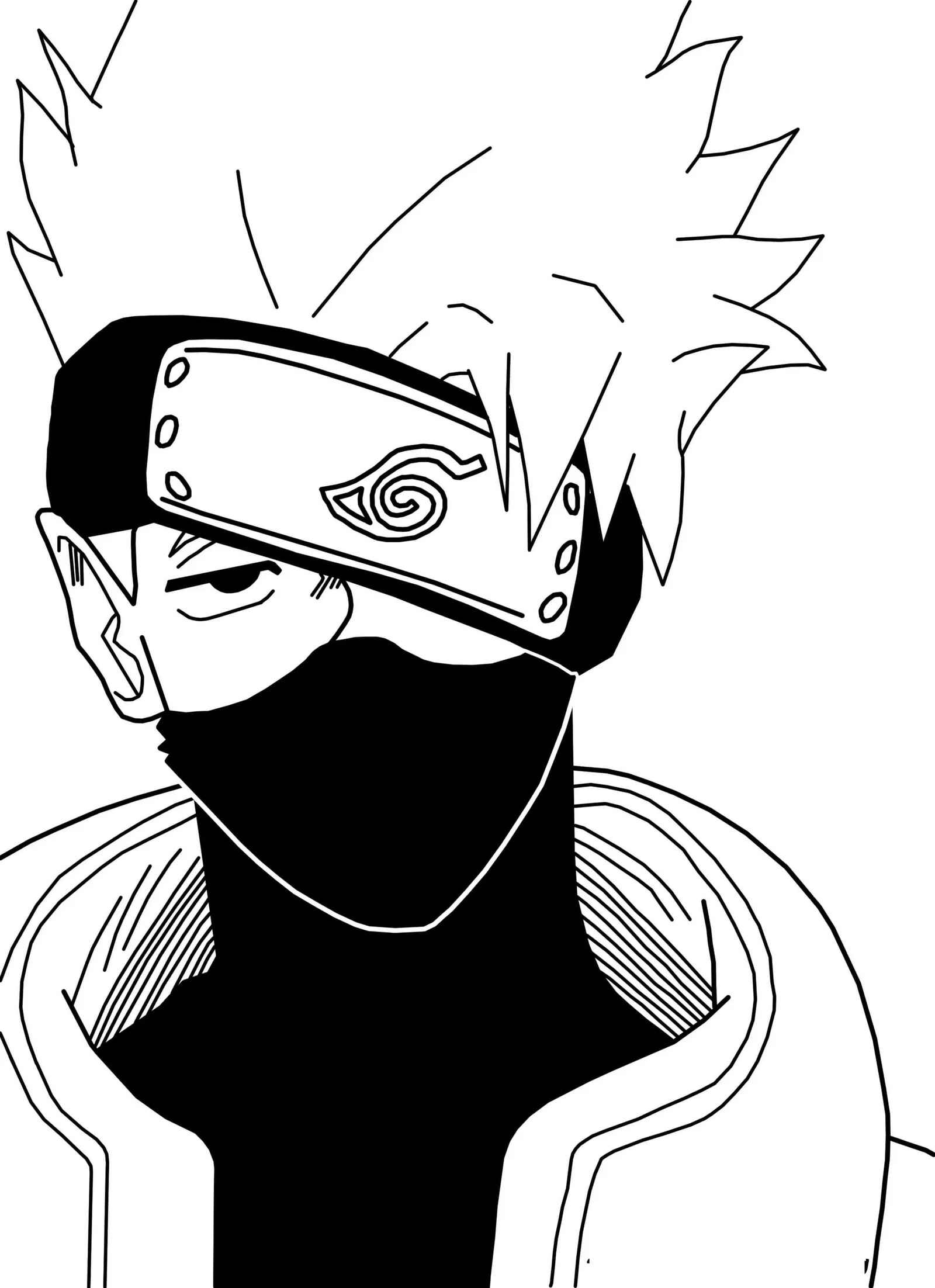 Desenho de Kakashi Desenho Colorir Imprimir 37
