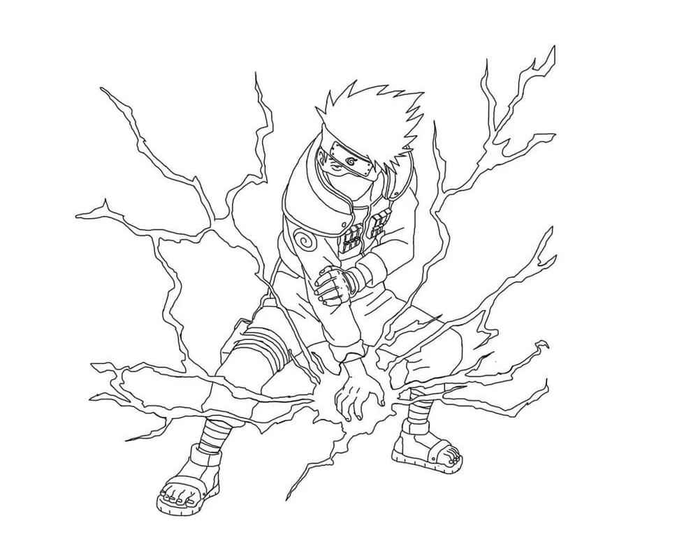 Desenho de Kakashi Desenho Colorir Imprimir 38
