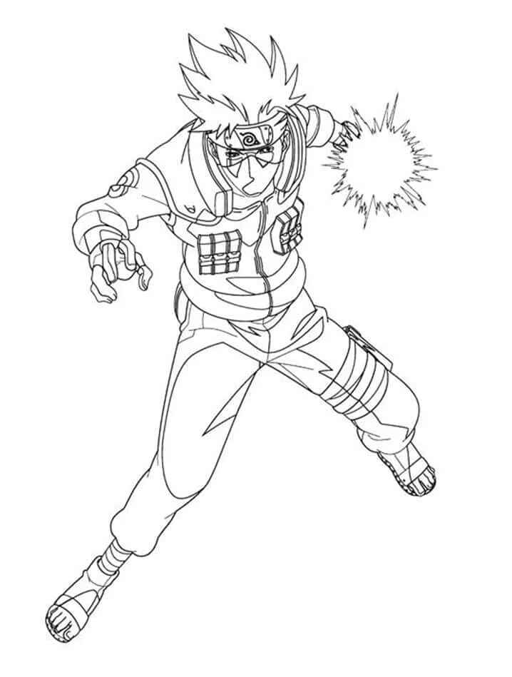Desenho de Kakashi Desenho Colorir Imprimir 39