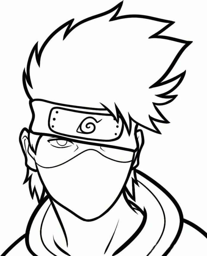 Desenho de Kakashi Desenho Colorir Imprimir 40