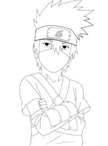Desenho de Kakashi Desenho Colorir Imprimir 42