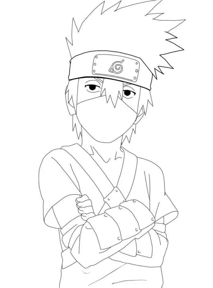 Desenho de Kakashi Desenho Colorir Imprimir 42