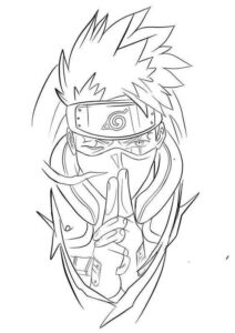 Desenho de Kakashi Desenho Colorir Imprimir 43