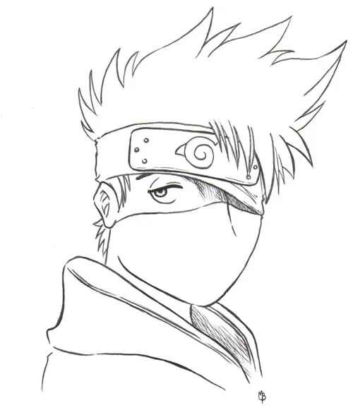 Desenho de Kakashi Desenho Colorir Imprimir 48