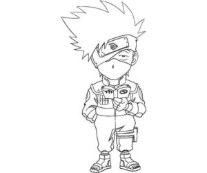 Desenho de Kakashi Desenho Colorir Imprimir 53