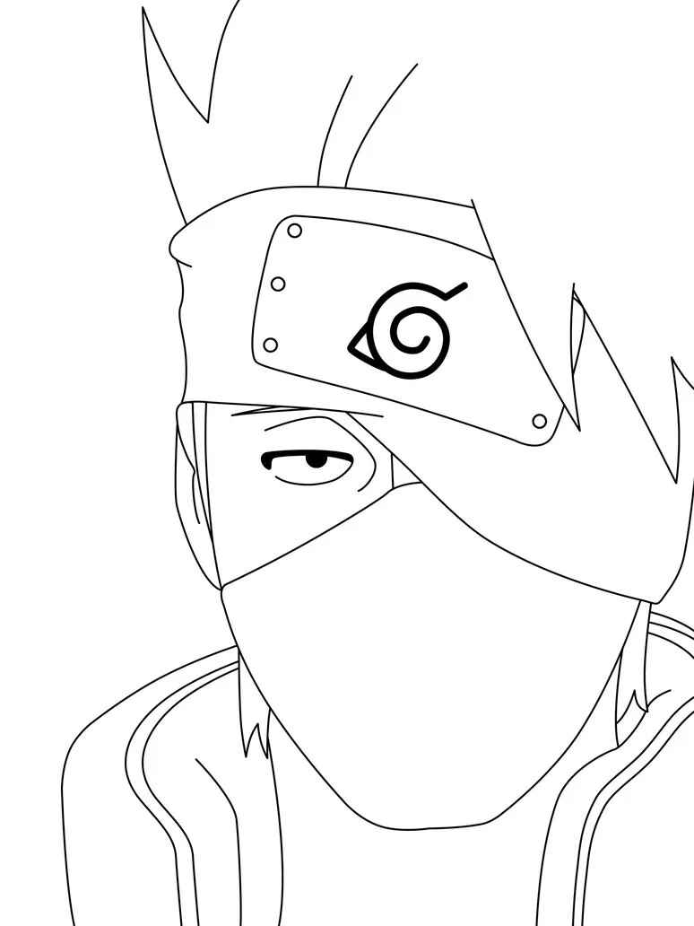 Desenho de Kakashi Desenho Colorir Imprimir 57