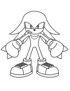 Desenho de Knuckles Desenho Colorir Imprimir 01