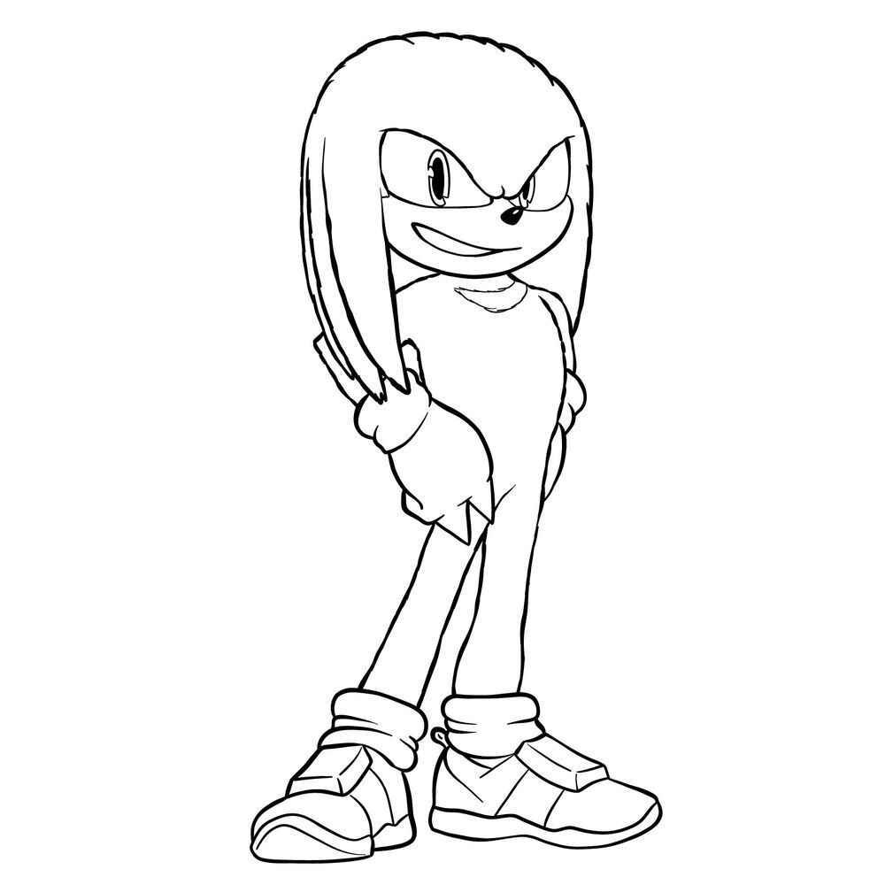 Desenho de Knuckles Desenho Colorir Imprimir 02