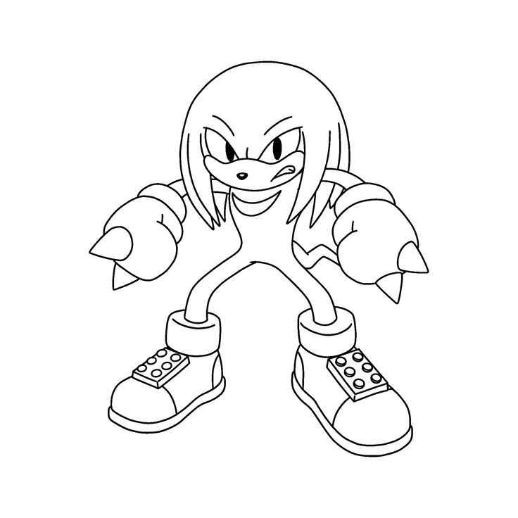 Desenho de Knuckles Desenho Colorir Imprimir 03