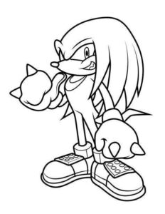 Desenho de Knuckles Desenho Colorir Imprimir 04
