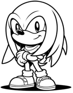 Desenho de Knuckles Desenho Colorir Imprimir 05