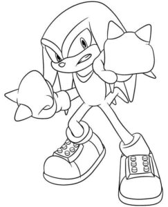 Desenho de Knuckles Desenho Colorir Imprimir 06