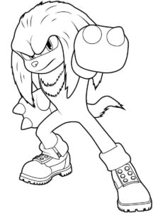 Desenho de Knuckles Desenho Colorir Imprimir 07