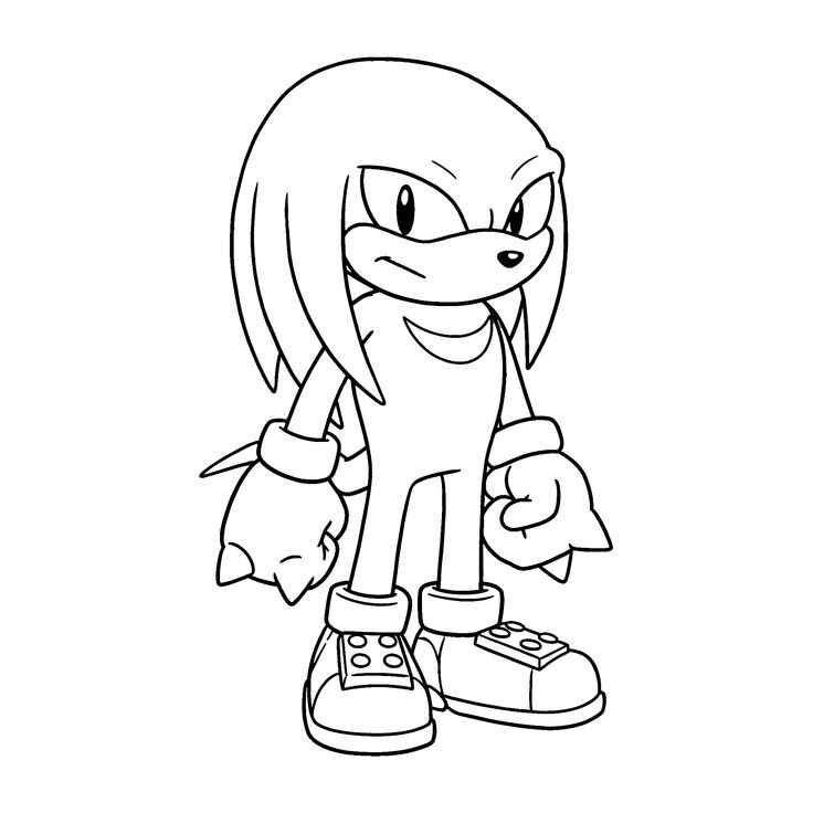 Desenho de Knuckles Desenho Colorir Imprimir 08