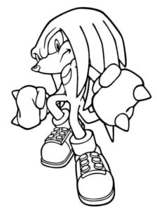 Desenho de Knuckles Desenho Colorir Imprimir 09