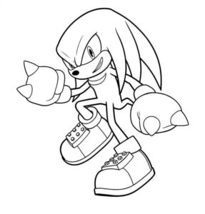 Desenho de Knuckles Desenho Colorir Imprimir 10