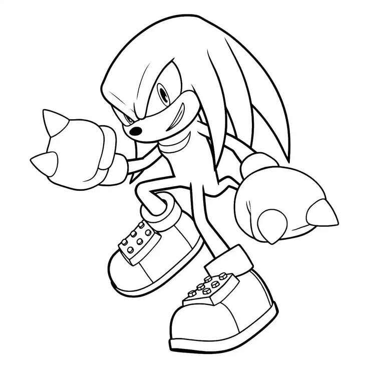 Desenho de Knuckles Desenho Colorir Imprimir 10