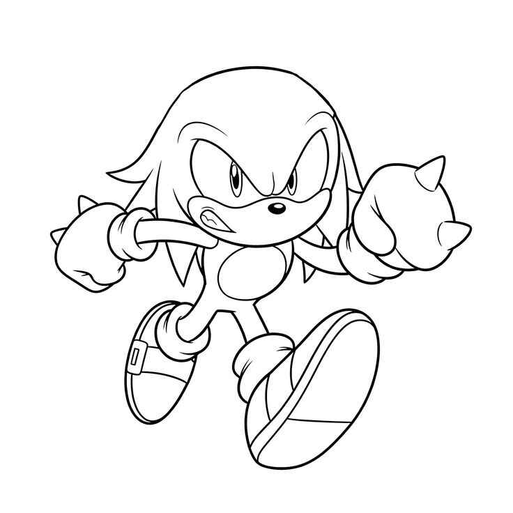 Desenho de Knuckles Desenho Colorir Imprimir 11