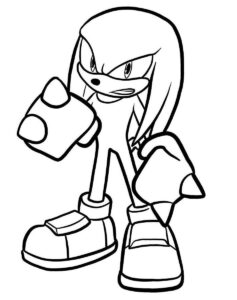 Desenho de Knuckles Desenho Colorir Imprimir 12