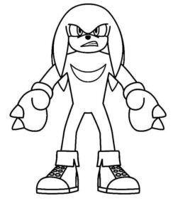 Desenho de Knuckles Desenho Colorir Imprimir 14