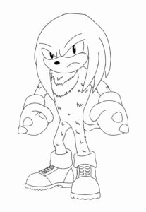 Desenho de Knuckles Desenho Colorir Imprimir 16