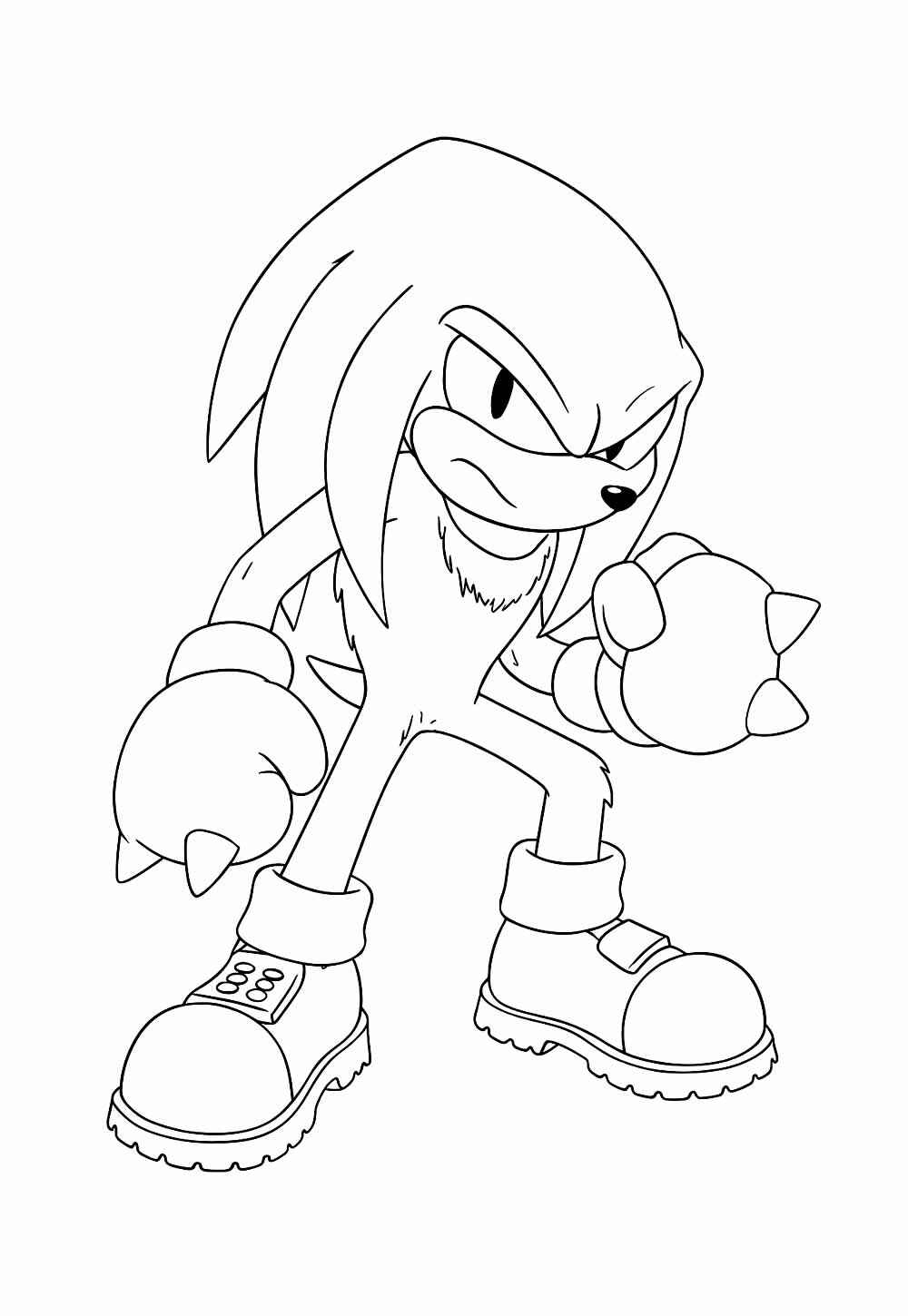 Desenho de Knuckles Desenho Colorir Imprimir 17