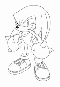 Desenho de Knuckles Desenho Colorir Imprimir 18