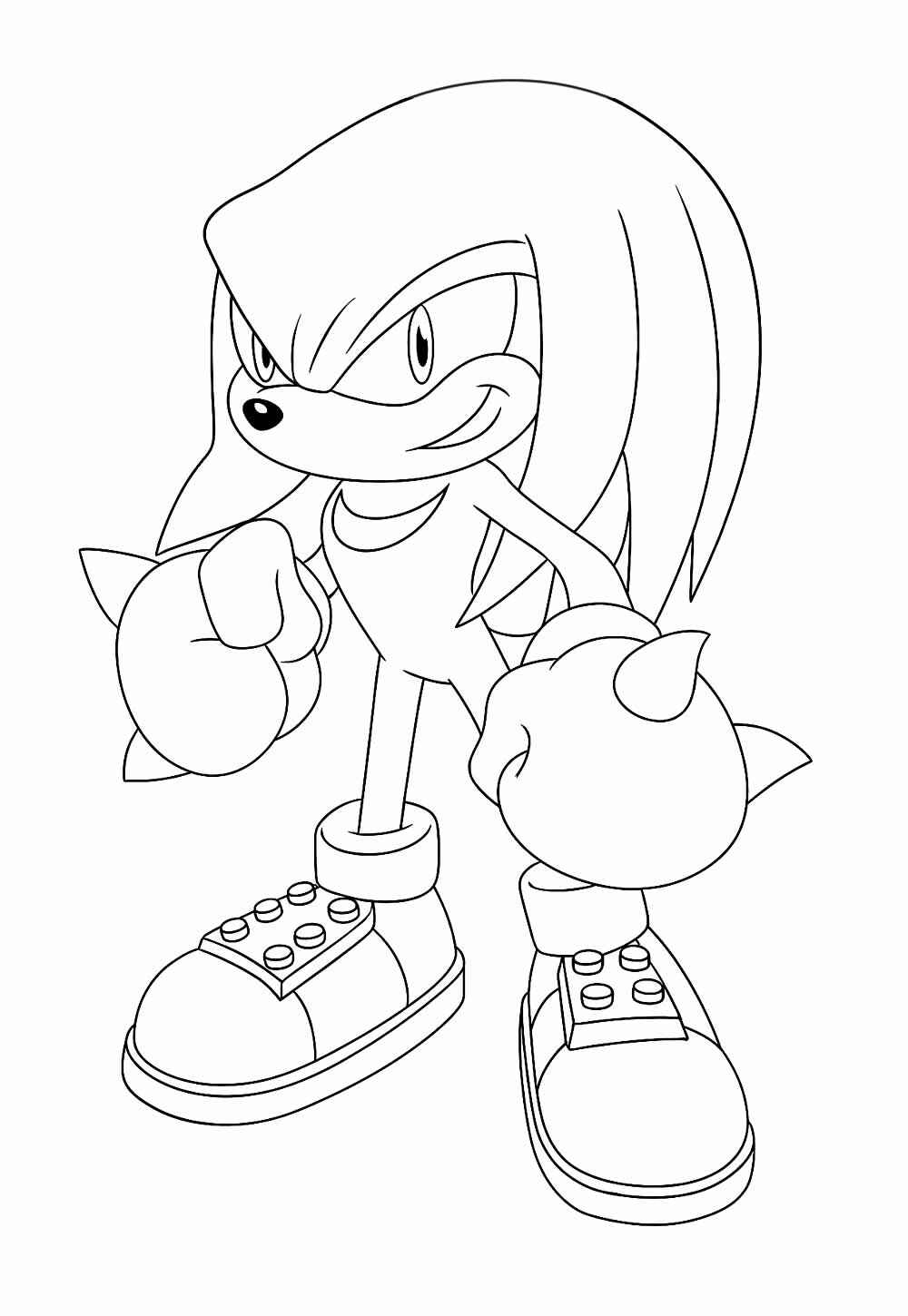 Desenho de Knuckles Desenho Colorir Imprimir 18
