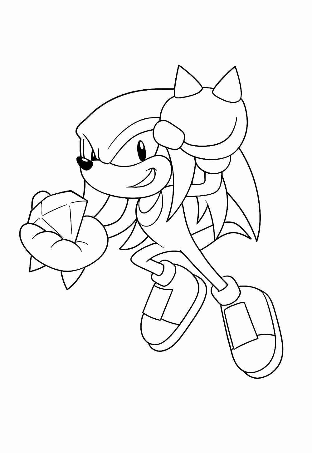 Desenho de Knuckles Desenho Colorir Imprimir 19