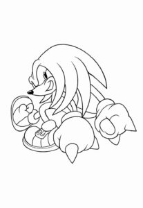 Desenho de Knuckles Desenho Colorir Imprimir 21