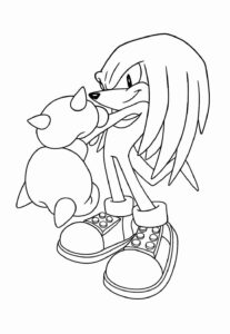 Desenho de Knuckles Desenho Colorir Imprimir 22